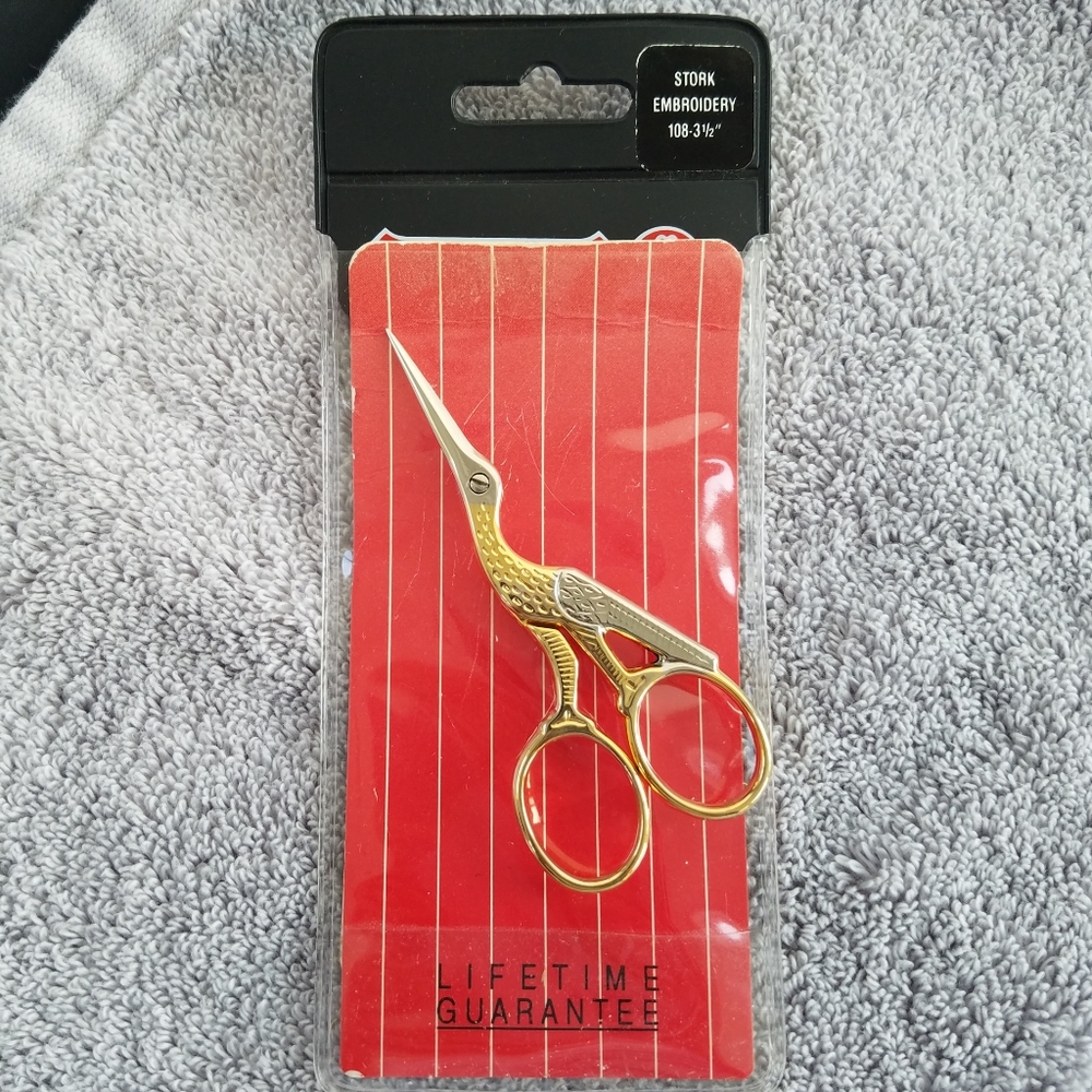 MUNDIAL Stork Embroidery Scissors  3.5"